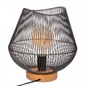 Lámpara de sobremesa de metal/madera E27 40W Jena