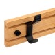 Perchero de pared de bambú con 6 ganchos deslizantes 60x7,8x4,4cm