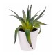Planta artificial de polipropileno en maceta blanca 7,5x15cm