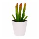 Planta artificial de polipropileno en maceta blanca 7,5x15cm