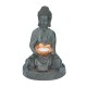 Figura solar Buda con flor de loto