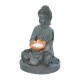 Figura solar Buda con flor de loto