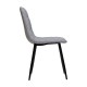 Silla de comedor de tela gris Sirac