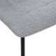 Silla de comedor de tela gris Sirac