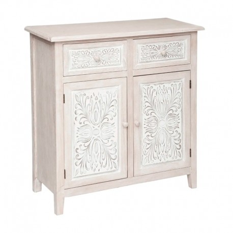 Aparador de MDF/madera de paulownia con 2 puertas y 2 cajones Ina