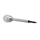 Baliza solar LED redonda plata 8x34cm