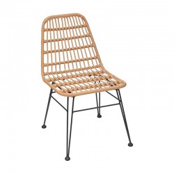 Silla de acero y ratán sintético Lambada