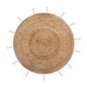 Alfombra de yute vegetal/poliéster beige Cosy
