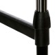 Perchero extensible doble de acero/PVC negro