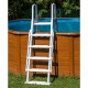 Escalera para piscinas elevadas con 4 peldaños 120-132cm Gre