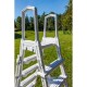Escalera para piscinas elevadas con 4 peldaños 120-132cm Gre