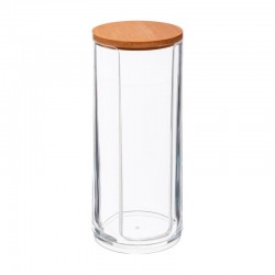 Organizador de bambú para discos de cosméticos 7x18cm