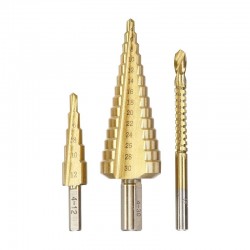 Set de 2 brocas escalonadas 4-12/4-30 + lima 6mm KWB