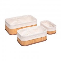 Set de cestas de bambú natural 3uds.