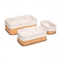 Set de cestas de bambú natural 3uds.