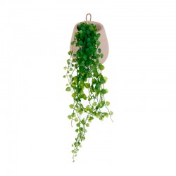 Planta colgante artificial de polietileno en maceta de cemento 14x12x13cm