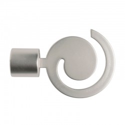 Terminal caracola de metal plata 22mm TD22