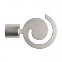 Terminal caracola de metal plata 22mm TD22