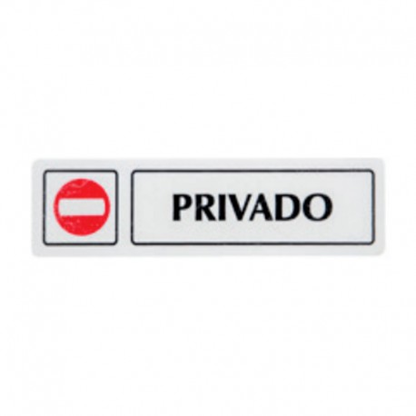Cartel de Privado 163x45cm