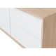 Mueble de TV 2 puertas y 2 cajones blanco/roble Urban Plus