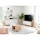 Mueble de TV 2 puertas y 2 cajones blanco/roble Urban Plus