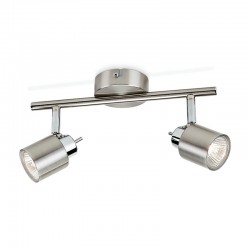 Regleta de 2 focos cromo GU10 35W Meranti Philips