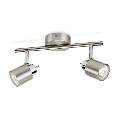 Regleta de 2 focos cromo GU10 35W Meranti Philips