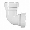 Codo de PVC blanco para tubos lisos 1 1/2"x40mm