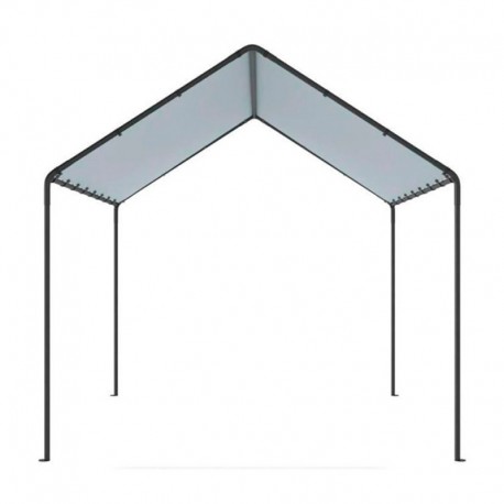 Pérgola carpot de acero gris 3x4m