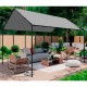 Pérgola carpot de acero gris 3x4m
