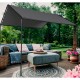 Pérgola carpot de acero gris 3x4m