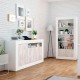 Aparador de melamina 3 puertas blanco Velho