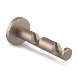 Soporte doble cilíndrico de metal plata 125x22mm TD22