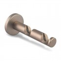 Soporte doble cilíndrico de metal plata 125x22mm TD22