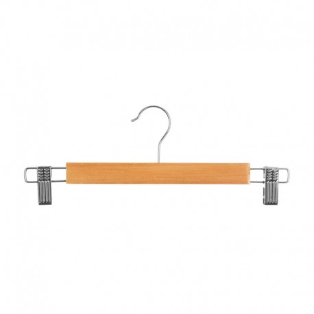 Set de 3 perchas de madera con pinzas