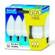 Bombilla vela LED E14 8W 810m 4000K Pack 2+1