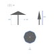 Parasol de aluminio Loompa 3 metros rosa