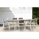 Sillón de polipropileno efecto madera blanco/capuchino Harmony