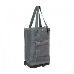 Carro bolsa de compra plegable gris 30L