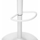 Taburete de cocina regulable con respaldo blanco