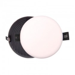 Downlight LED empotrable redondo blanco sin marco 24W
