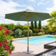 Parasol bambú verde oliva con manivela 3 metros Tinaei