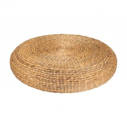 Puff redondo de jacinto natural 55x14cm