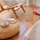 Puff redondo de jacinto natural 55x14cm