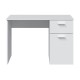 Mesa de escritorio blanca 1 cajón + 1 puerta 108x50x73cm