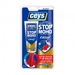 Silicona blanca para baños y cocinas Easy Stop Moho 70ml Ceys