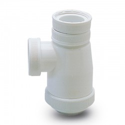 Sifón extensible de polipropileno blanco para lavabo 1 1/2"x40mm