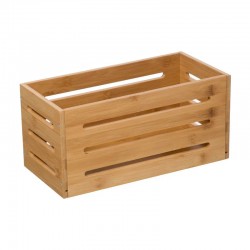 Cesta de almacenamiento de bambú 15x31x15cm