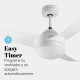 Ventilador de techo blanco con mando Ø106cm Mistral