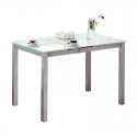 Mesa de cocina de cristal extensible Cameron